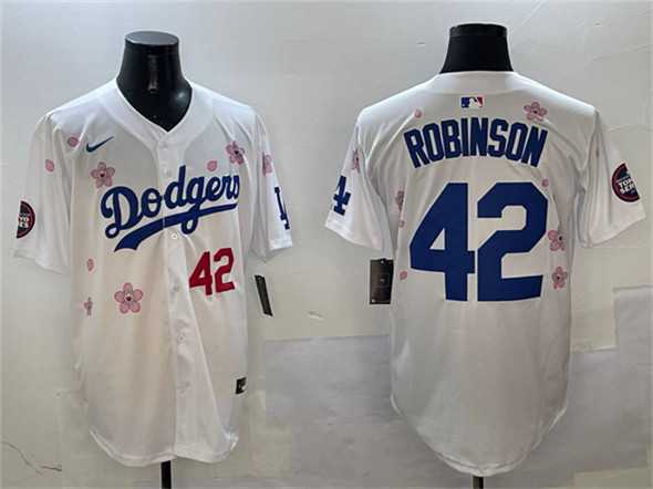 Men%27s Los Angeles Dodgers #42 Jackie Robinson White 2025 Tokyo Series Limited Stitched Jersey->los angeles dodgers->MLB Jersey